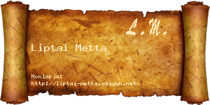 Liptai Metta névjegykártya